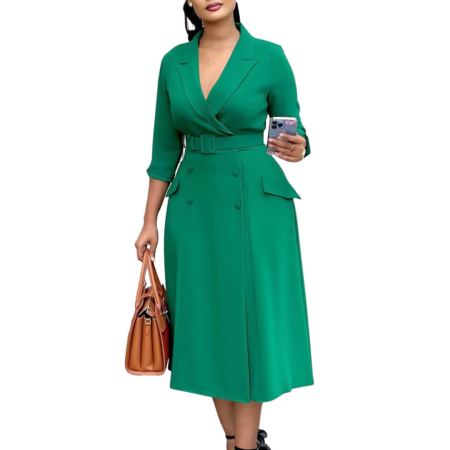 Maxy L-3XL Plus Size Clothes Dresses Women Robes Summer Autumn Loose Street Casual 3XL Big Size Office Lady Midi Dress Oversized