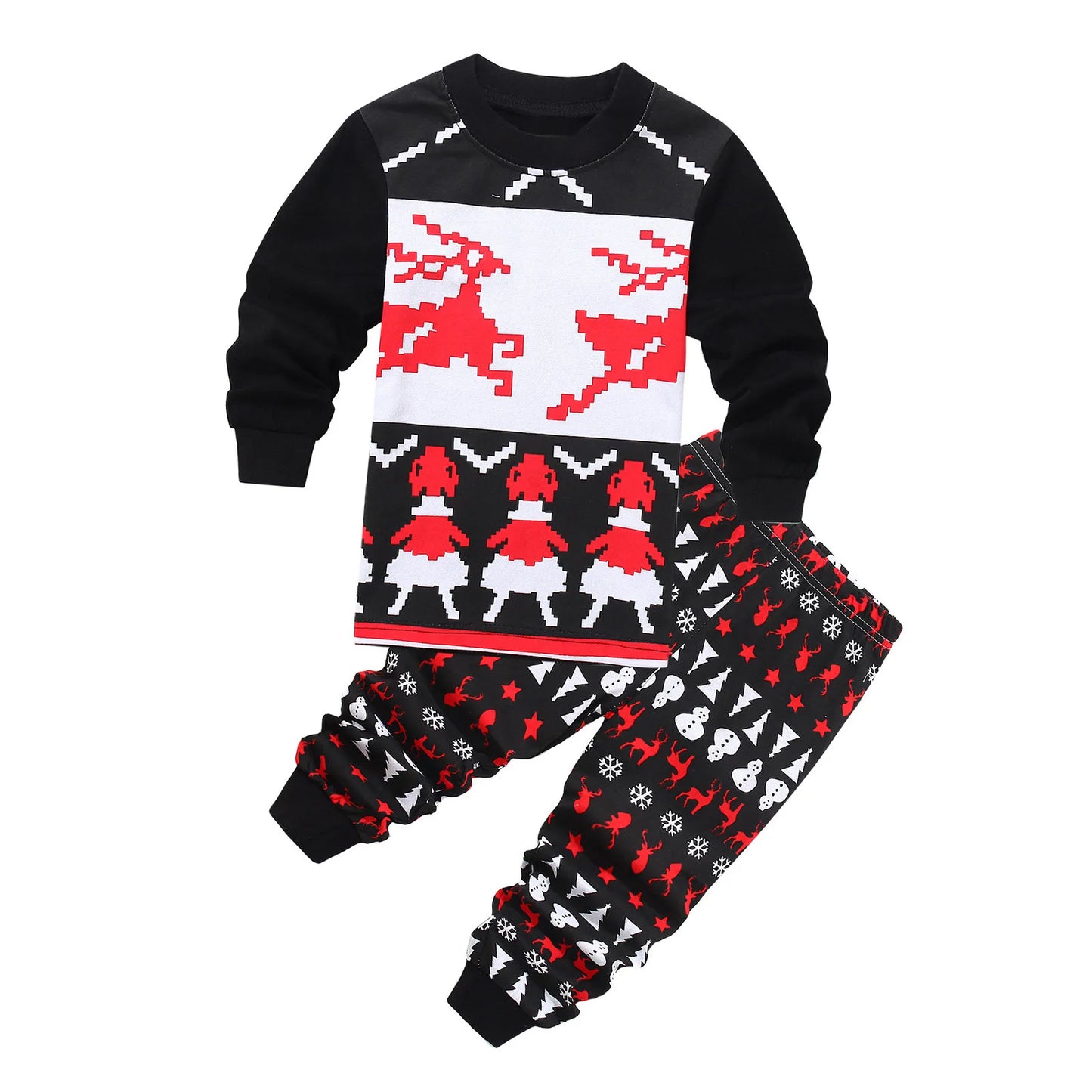 Maxy Christmas Baby Pajamas For Girls Boys Santa Claus XMAS Pajamas Set Cotton Pjs Toddler New Year Sleepwear Kids Clothes Casual Set