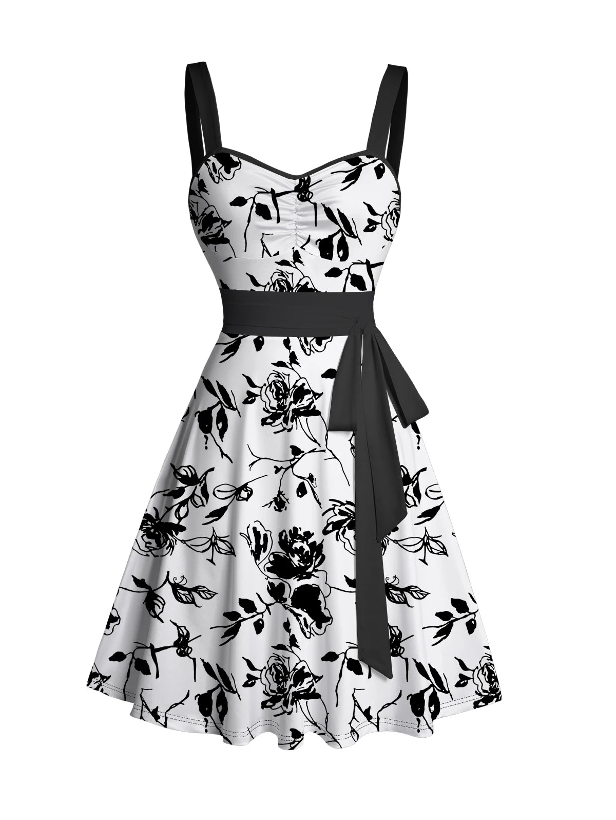 Maxy Dress for Couple Set Paisley Print Women's Lace-Up Cami Dress and Men's Roll Up Button Up Shirt Hawaii Outfit