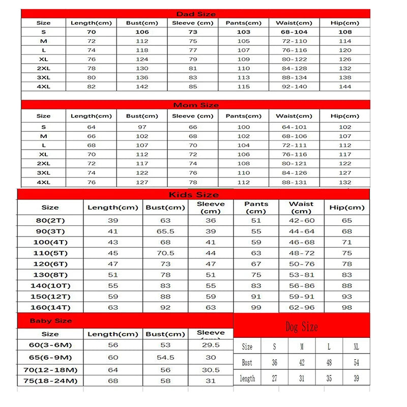 Momsey Winter Top+Pant Family Christmas Pajamas Matching Sets Xmas Pjs For Men Women Kids Baby Dog Home Pyjamas Sleepwear Set