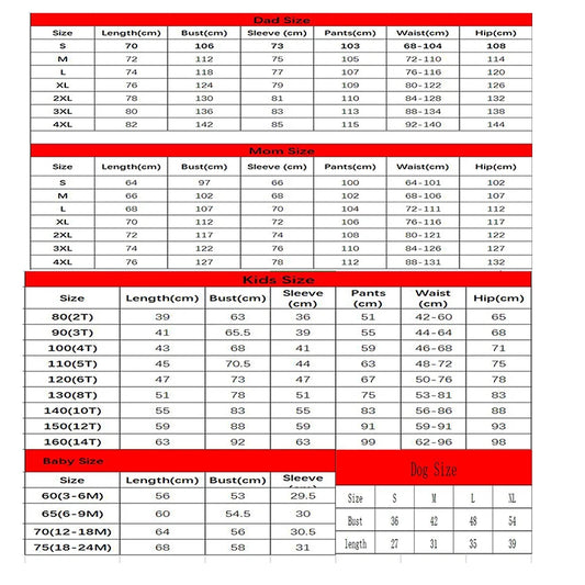 Momsey Winter Top+Pant Family Christmas Pajamas Matching Sets Xmas Pjs For Men Women Kids Baby Dog Home Pyjamas Sleepwear Set