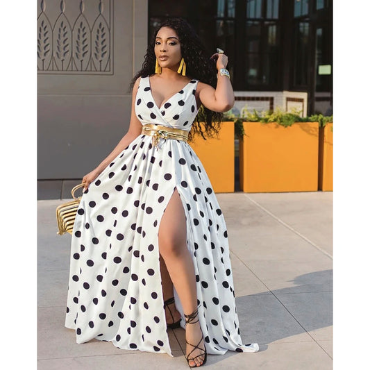 Maxy Summer Chiffon Dresses for Woman Turkey Wedding Party Gown Dashiki Print Boho Robe Ruffle Sleeve Dress Clothing