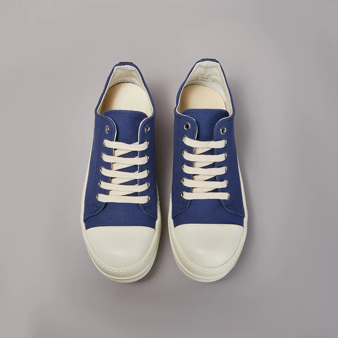 Maxy Ricks Luxury Design Canvas Blue Casual Shoes for Women Owens Causal Shoes for Men Owens Women Low-top Flat Sneakers Men Sneakers