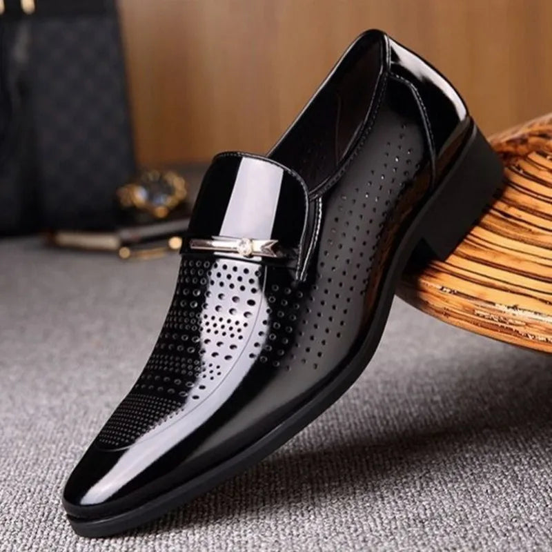 Visco Summer Dress Shoes Men Classic Luxury Plus Size Dress Men Formal Shoes Italian Brand Loafers Mens Dress Shoes Erkek Ayakkab