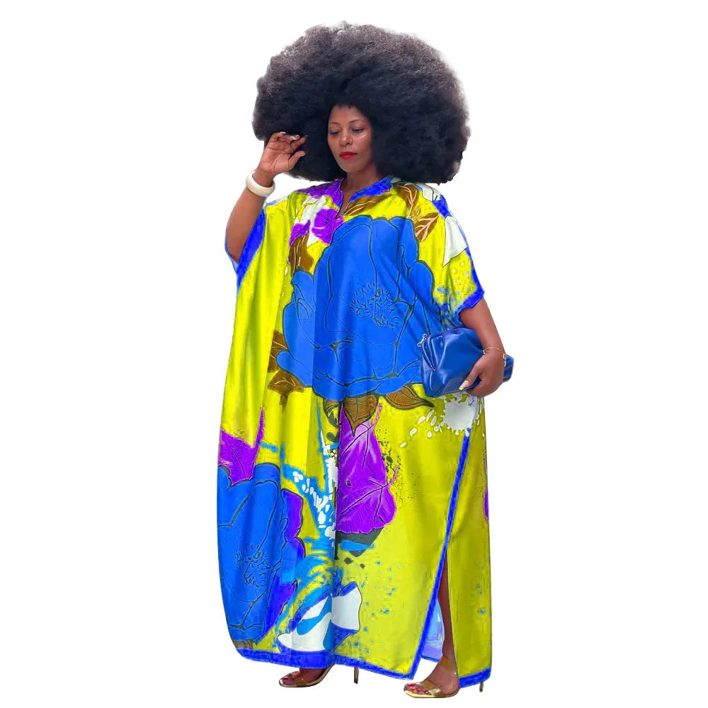 Maxy Dress For Women Plus Size Print Long Wedding Party Dress Evening Gowns Traditional Dashiki Clothing Kaftan Robe