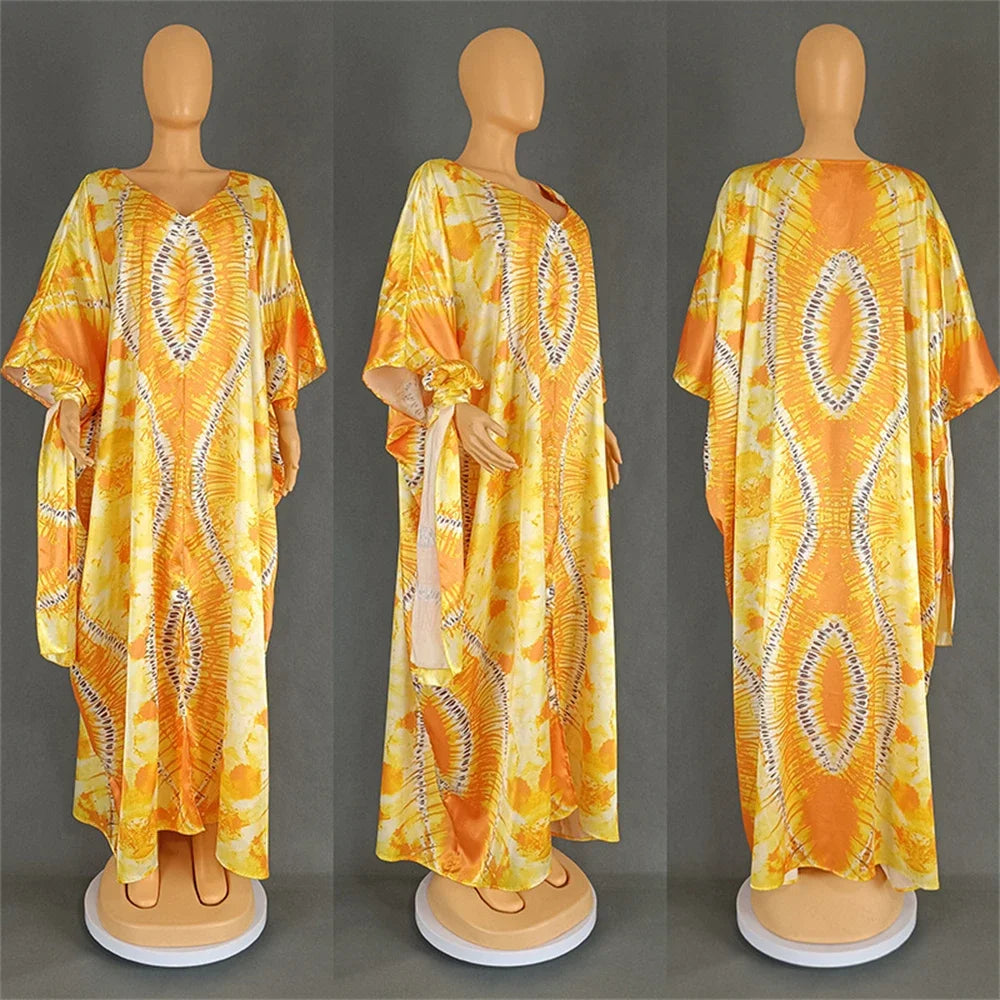 Maxy Dresses for Women Print Boubou Robe Muslim Dress Ankara Dashiki Africa Clothing Dubai Kaftan Turkey Abaya Vestidos