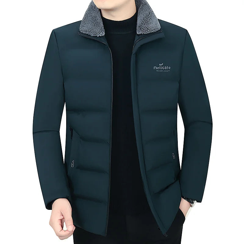 Waterproof Winter Jacket Men Parkas Warm Cotton Padded Men's Coat Top Loose Down Thick s FCY