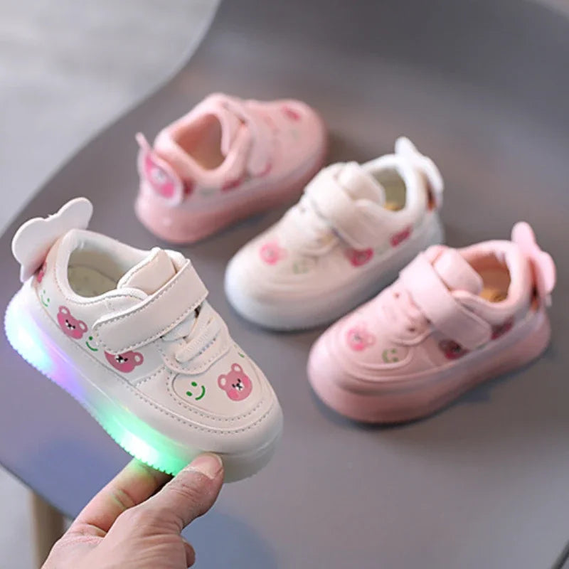 Babs Zampitellas LED Kid Sneakers Autumn Boy Light Shoe Infant Toddler Walking Shoe Girl Casual Shoe Soft Sole Child Shoe Zapatos Niña