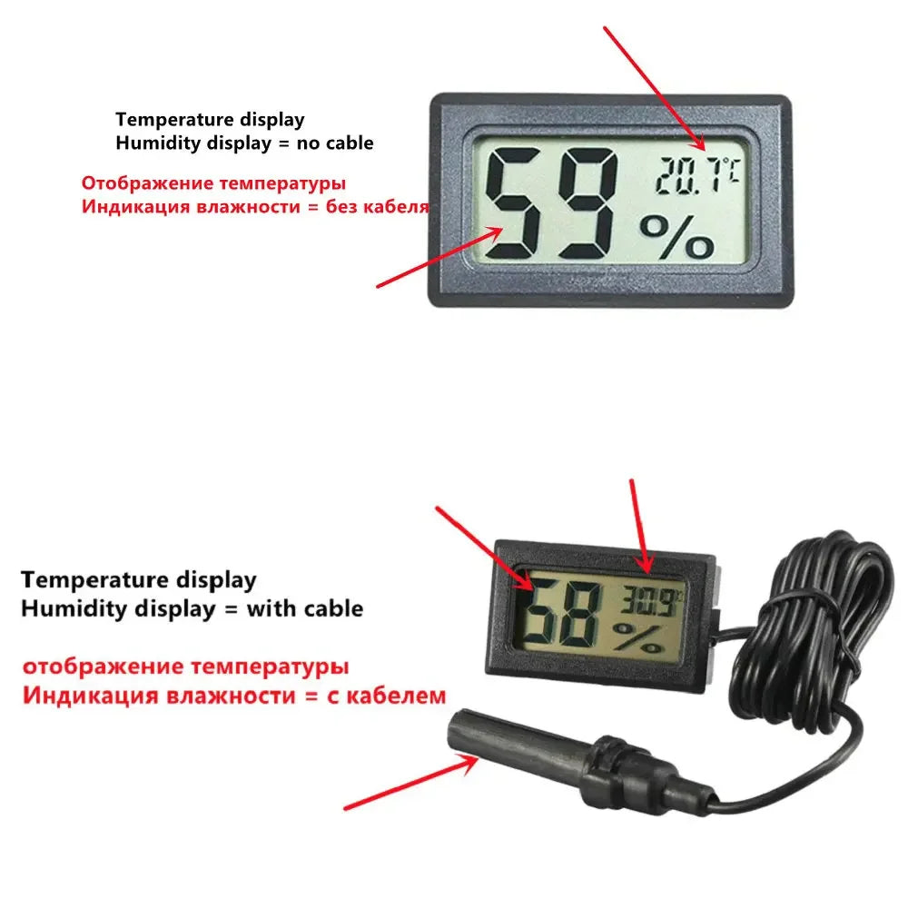 Maxy Thermometer Hygrometer Reptile Pet Incubation Breeding Turtle Gecko Hermit Crab Electronic Thermometer High Precision Parrot