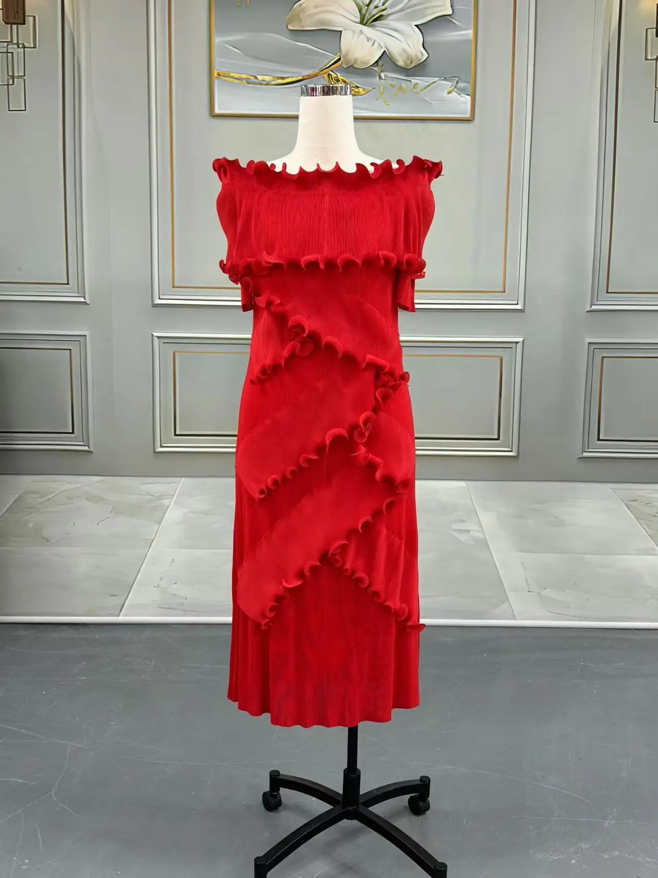 Amay women prom dresses luxury plus size casual elegant African fashion evening party dress Coral Red black white High quality