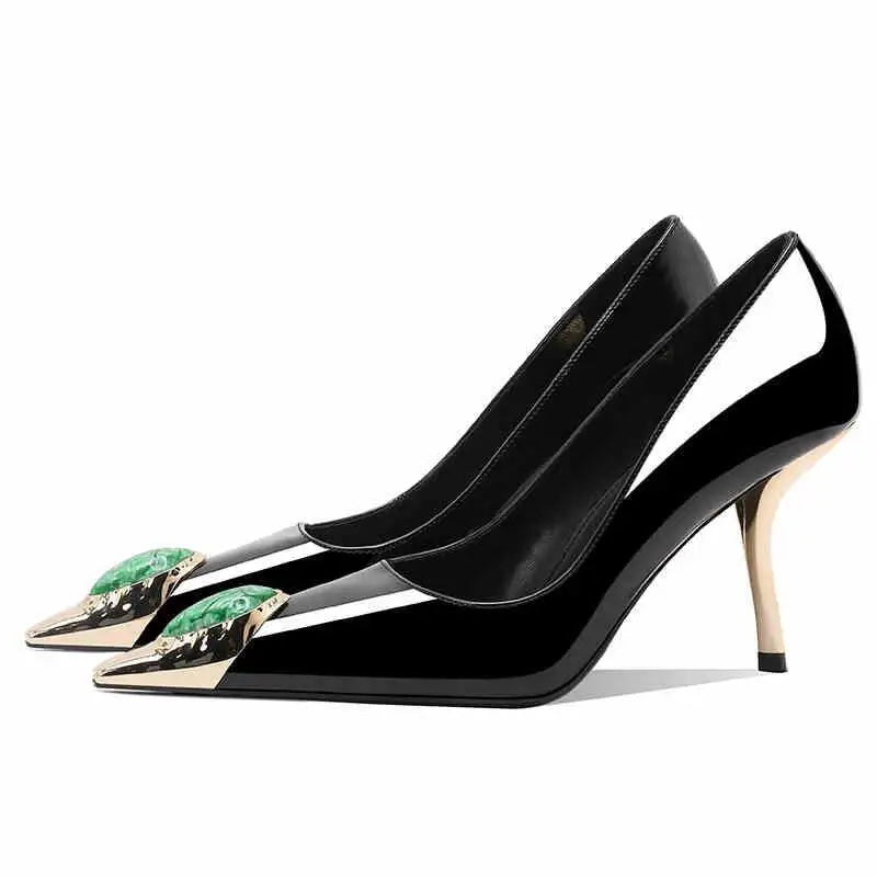 Visco Woman shoes New Star Style elegant Women's High Heels Brand Pumps Pointed Toe Rhinestones Fashion Party Prom Ladies Shoes