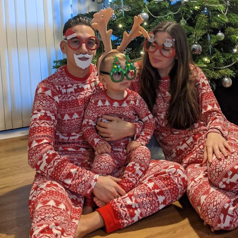 Maxy Christmas Pajamas Set Family Matching Outfits Adult Mother and Daughter Father Son Xmas Pyjamas Mommy And Me Pjs Clothes