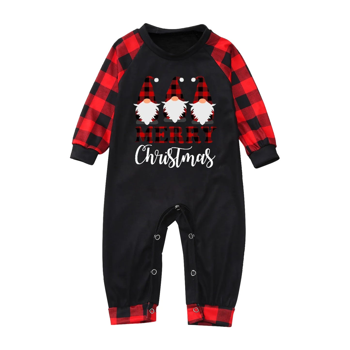 Merry Christmas Pajamas Family Matching 2 Piece Sets Sleepwear Santa Claus Printed New Tops+Pants Set Parent-Child Outfit