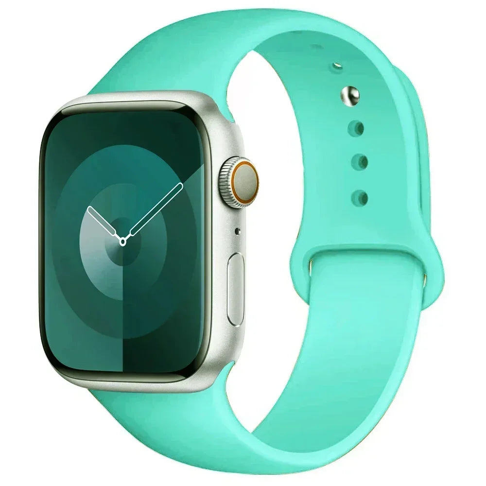 Maxy Silicone Band For Apple Watch strap 44mm 45mm 40mm 41mm 42-46mm sport bracelet iwatch series 8 7 6 5 4 9 10 11 SE-Ultra 2/3 49mm