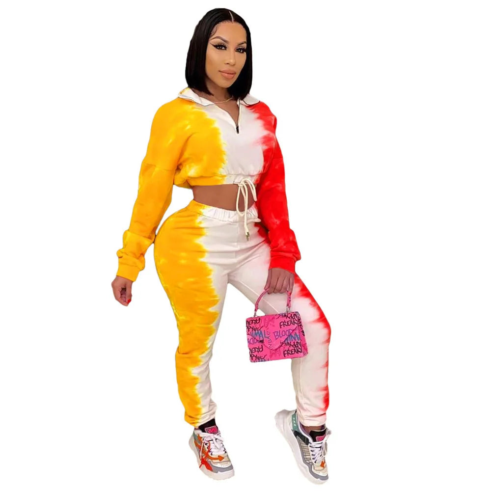 Women Jogging Suit Two Piece Set Sportwear 2020 Fall Winter Tracksuit Women Clothes Crop Top and Pants Sweat Suit Matching Sets