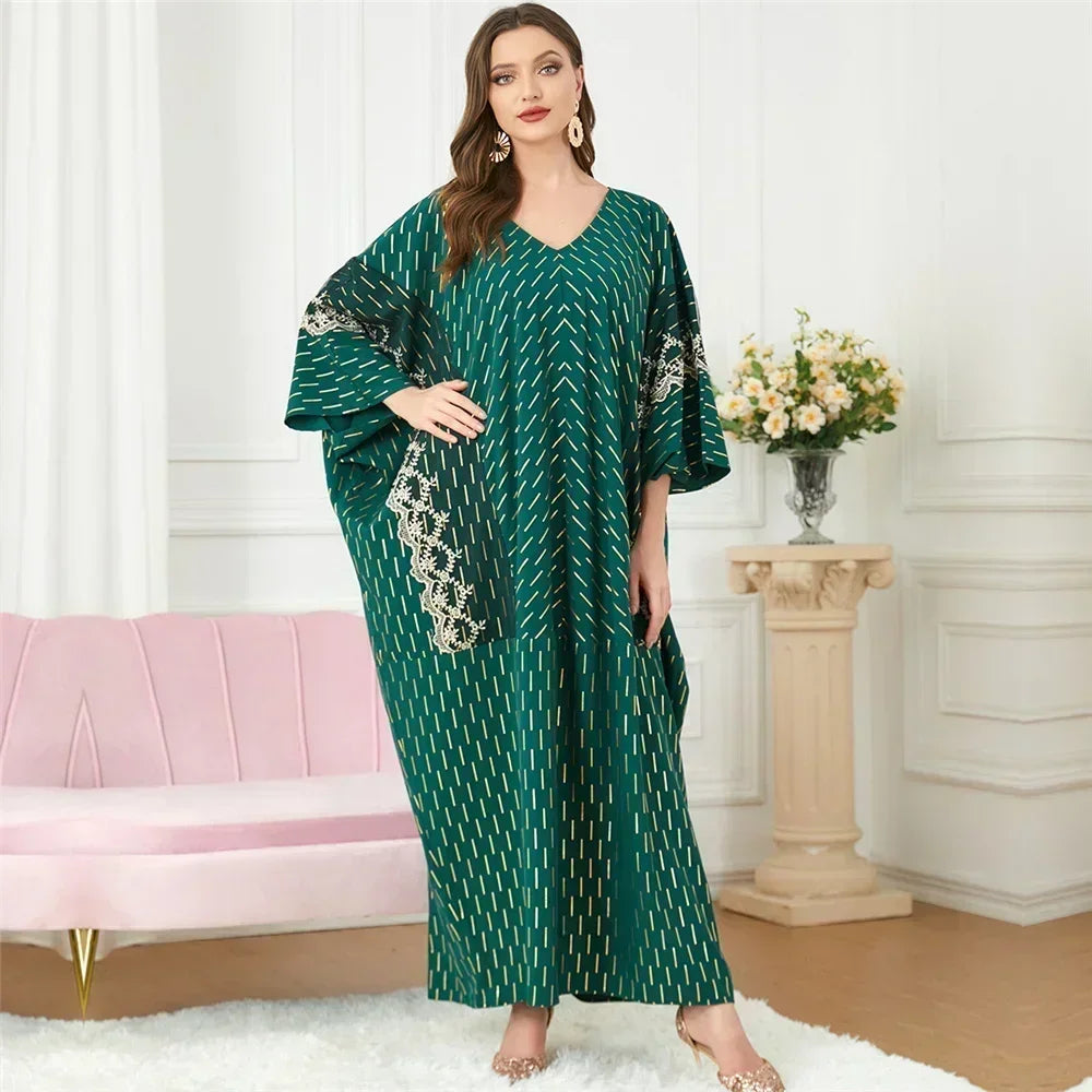 Maxy Ramadan Abayas for Muslim Women Casual Bat Sleeve Maxy Dress Turkey Arab Robe Dubai Islam Kimono Jalaiya Caftan Party Gowns