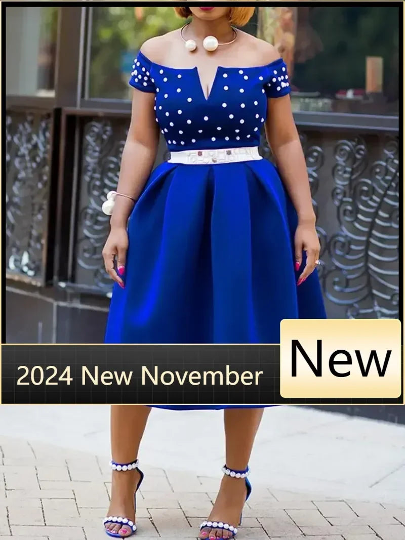 Maxy Plus Size African Wedding Party Dresses for Women New Dashiki Ankara Evening Gown Elegant Turkey Outfit Robe Africa Clothes