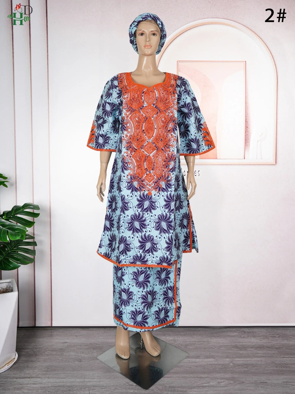 Maxy H&D African FOR Women Traditional Outfit Dashiki Wax Dresses Plus Size Embroidery Robe Party Evening Gown Turkey Clothing