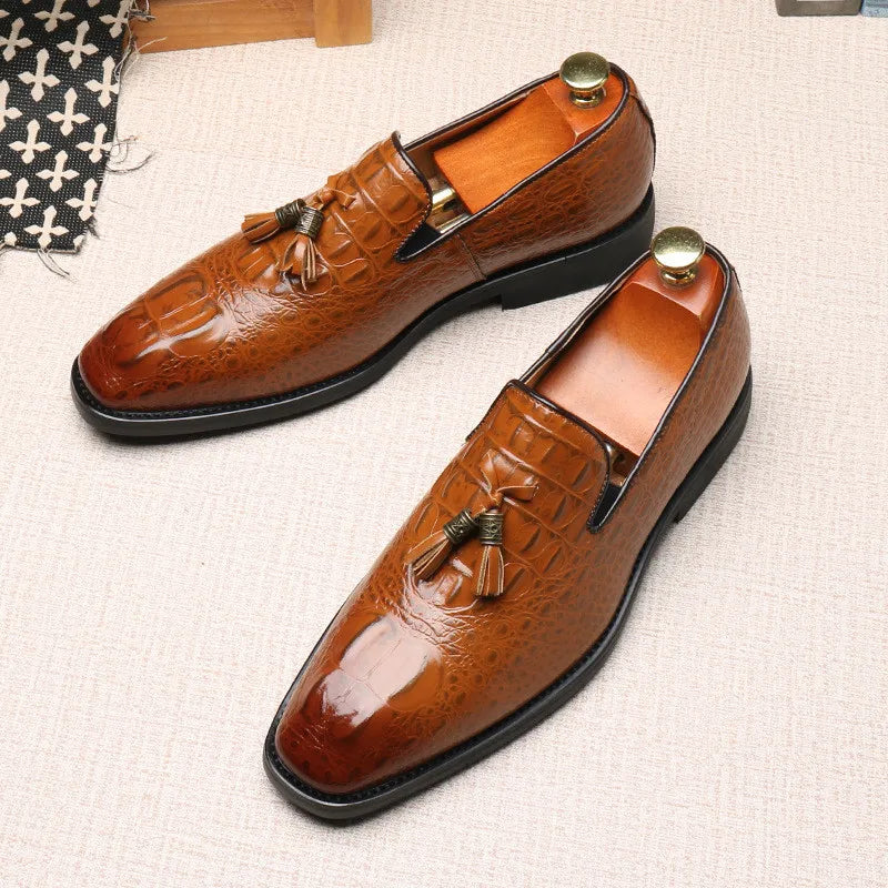 Amay Men's Dress Shoes Italian Fashion Oxford Shoes for Men Big Size Formal Leather Shoes for Man Loafers Masculino zapatos de hombre