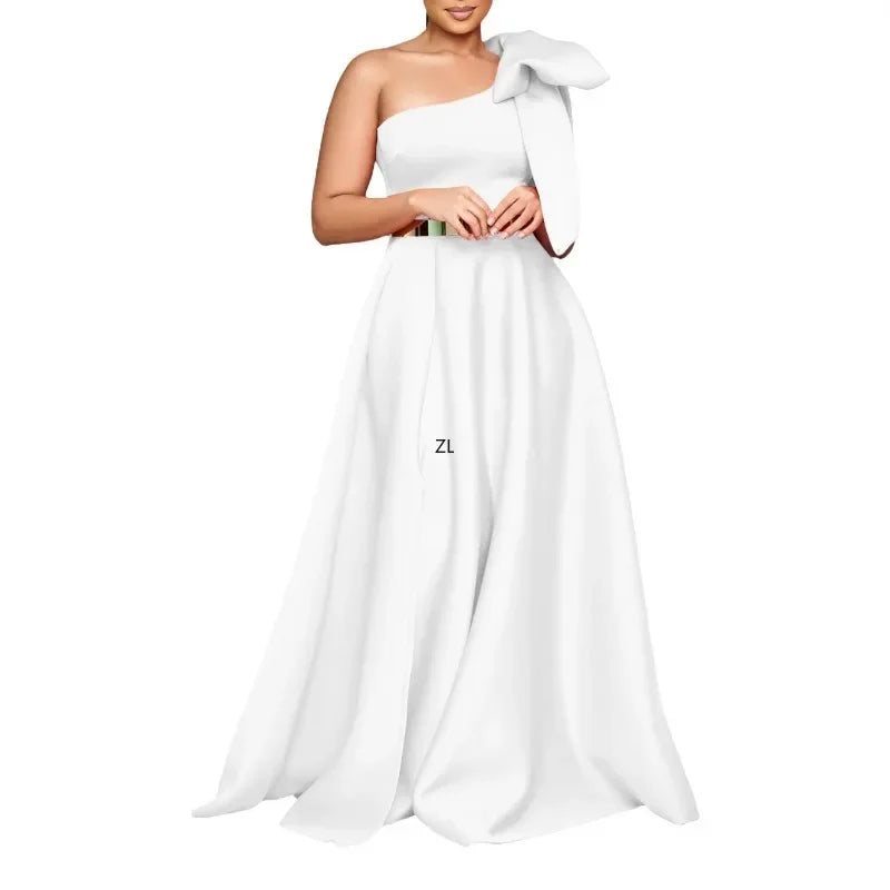 Amay Party Evening Dresses for Women Spring Elegant African Sleeveless Polyester Long Maxy Dress Dashiki African Clothes