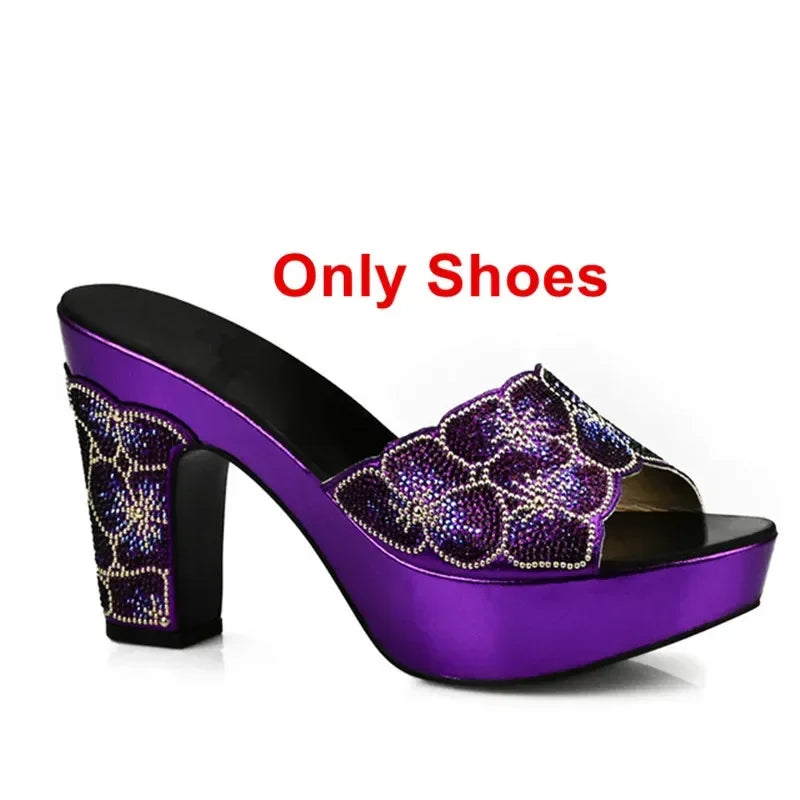 Maxy New Arrival Elegant Shoes and Bag Sets for Women African Matching Shoes and Bags Italian in Women Wedding Shoes Bride