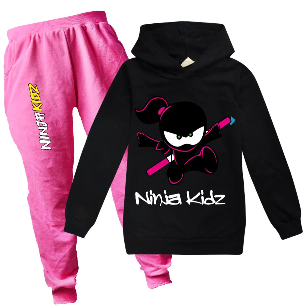 Maxy Fall Boys T Shirts Hoodies 2pcs Sets Toddler Girl Winter Clothes NINJA KIDZ Kids Christmas Clothing Fashion Children Outfits