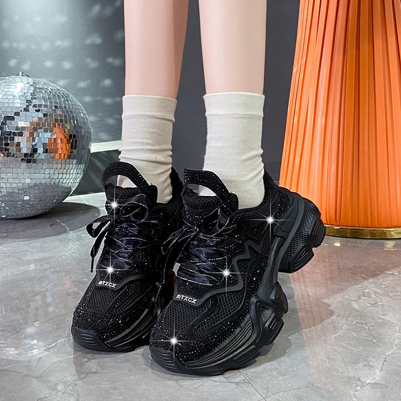 Maxy S/a Original Design Street Sport Style Sneakers For Women's Pink Teenagers Students Daily Dress Height Increasing Shoes