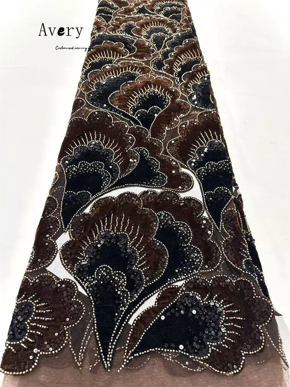 Maxy Avery Customized A-line Flower Long Sleeve Embroidery Evening Dresses for Woman Party Wedding Prom Dress Formal & Evening Gowns
