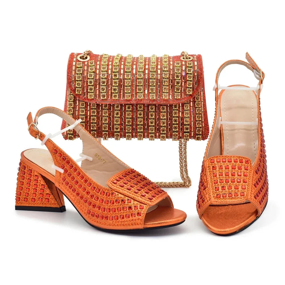 Maxy New Arrival Italian Shoe and Bag Set for Party in Women Bag and Shoes Sets for Women 2024 Luxury Wedding Shoes Woman Bride
