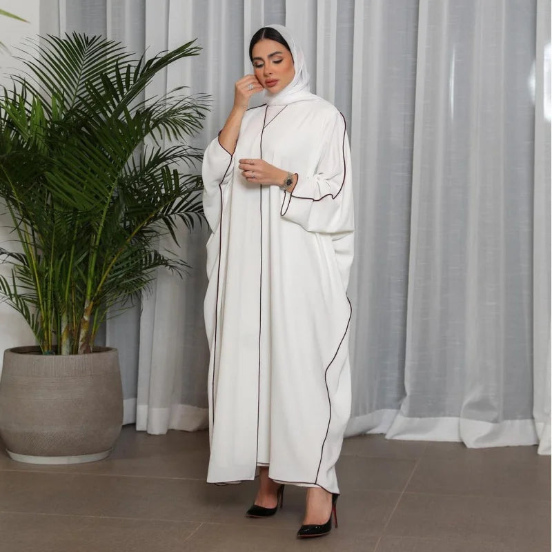 Maxy Open Casual Abaya Large Size Prayer Dress Jalabiya Turkey Islamic Muslim Clothing Women Moroccan Kaftan Woman Modest Outfits