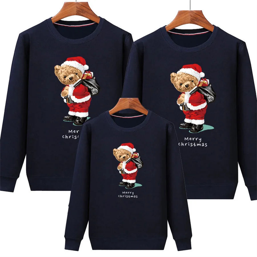 Family Christmas Sweaters Cute Deer Print Jersey Navidad Familia Pijama Christmas Couple Clothes Baby Family Matching Outfits