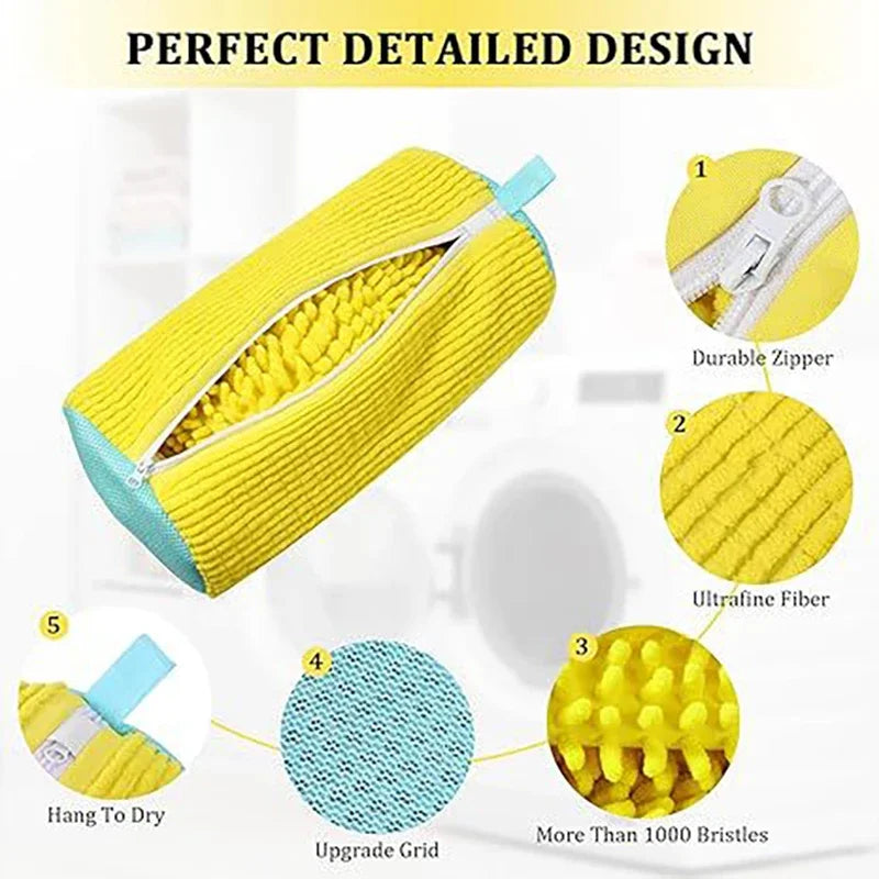 Maxy Durable Shoe Washing Machine Bag or brush for All Shoe Types,Ideal for Sneakers and Casual Shoes,Laundry Wash Bag