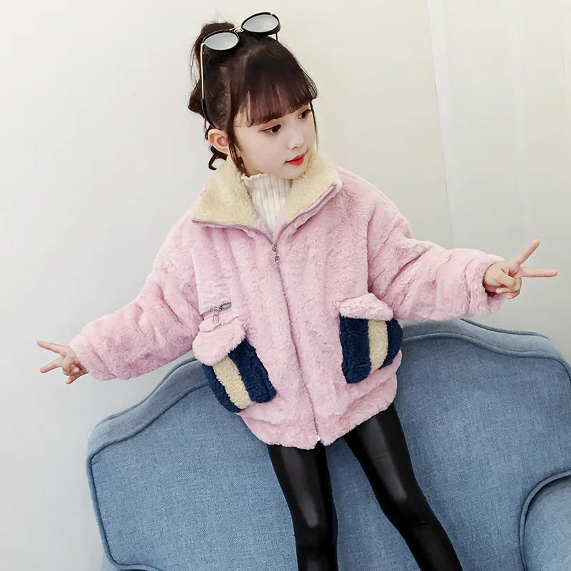 Maxy 2-12 Girl Jacket thick warm Kids autumn winter Clothes Children Jacket for Boys Outerwear Girls Coat 2024 toddlers  cotton