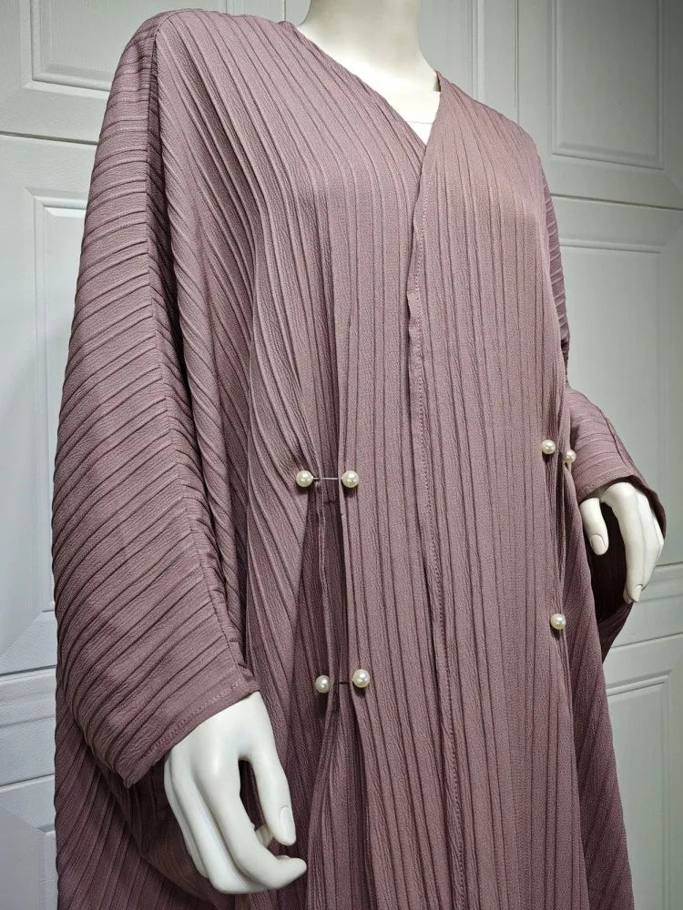 Maxy One Piece Open Abaya Dubai Turkey Kaftan Muslim Cardigan Abayas Dresses For Women Casual Robe Kimono Femme Caftan Islam Clothing