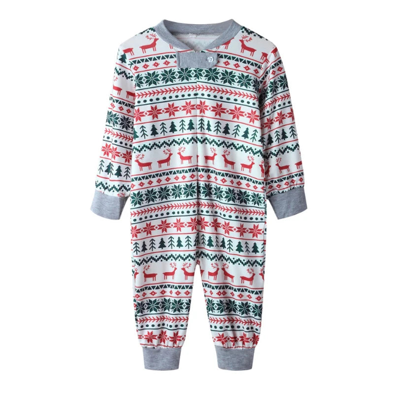 Christmas Family Matching Pajamas Outfits Set Print Adult Dad Father Mother Kids Sleepwear Baby Boy Girl Clothes