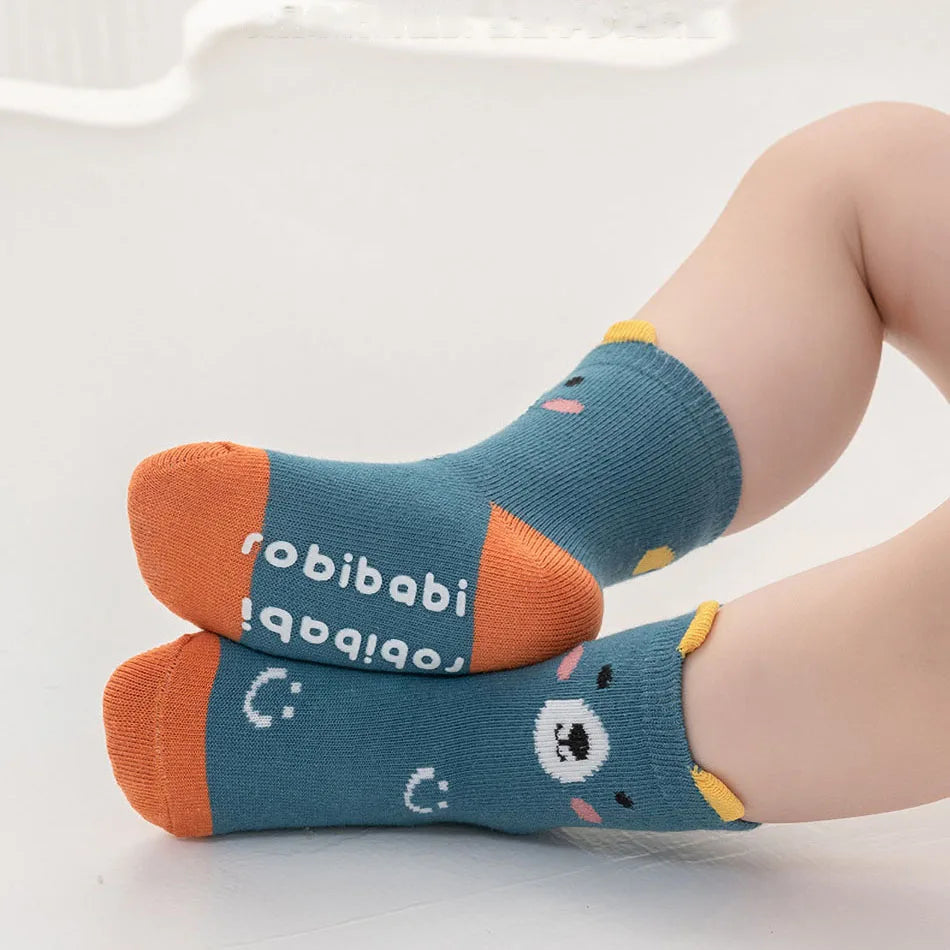 Baby Socks Infant Bear Bunny Lion Zebra Penguin Floor Socks Boy Girl Animal Ears Stockings Children Anti-Slip Clothing Accessory