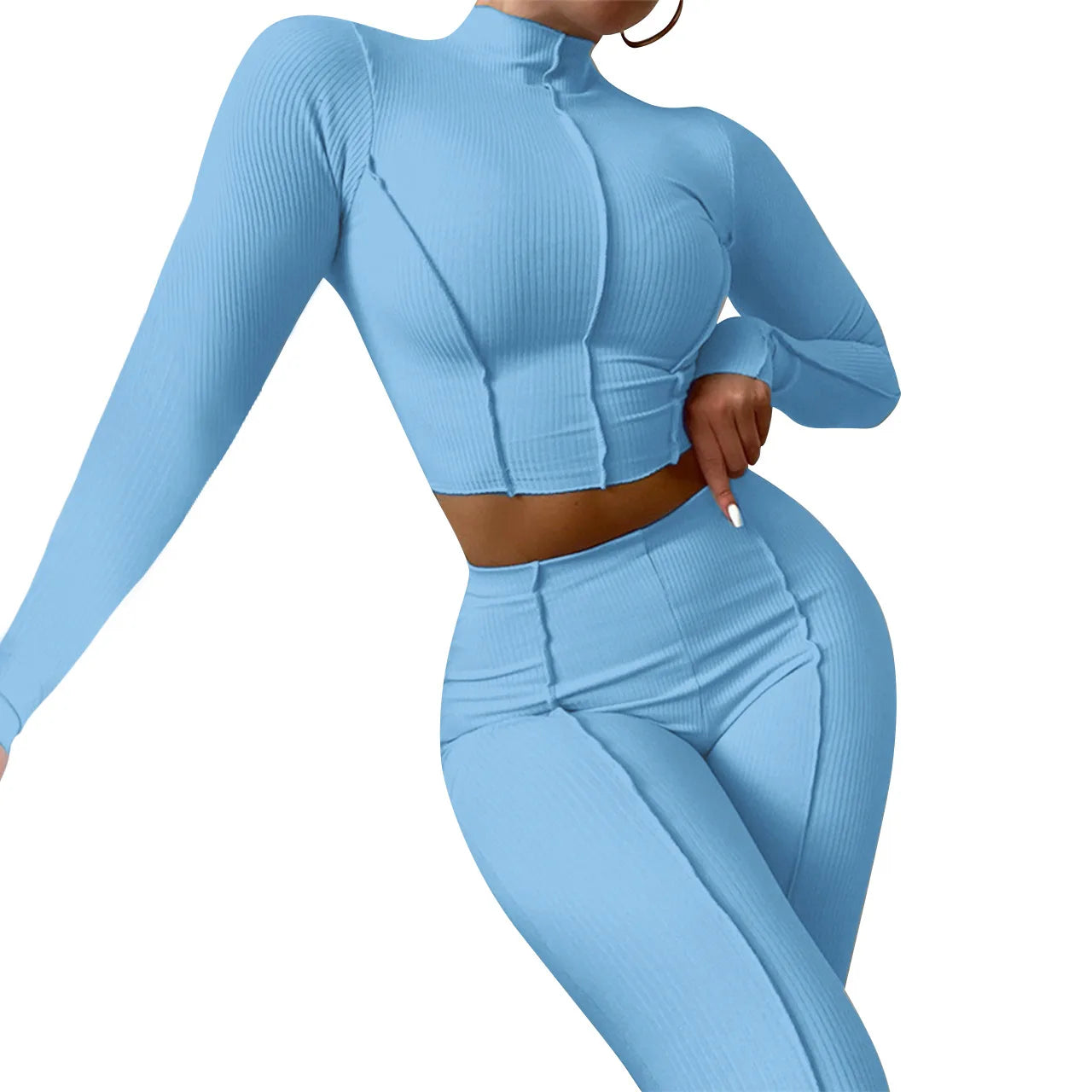 Maxy Fall Matching Set Women Two Piece Tracksuits 2pc Fitness Woman Yoga Tracksuit Set
