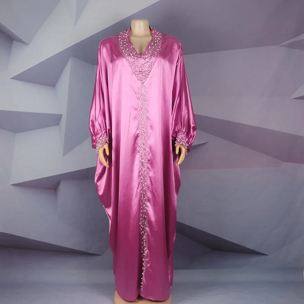 Amay Plus Size Dresses For Women Dubai African Abayas Wedding Party Long Sleeve Robe Turkey Wears Boubou Femme Style Africain
