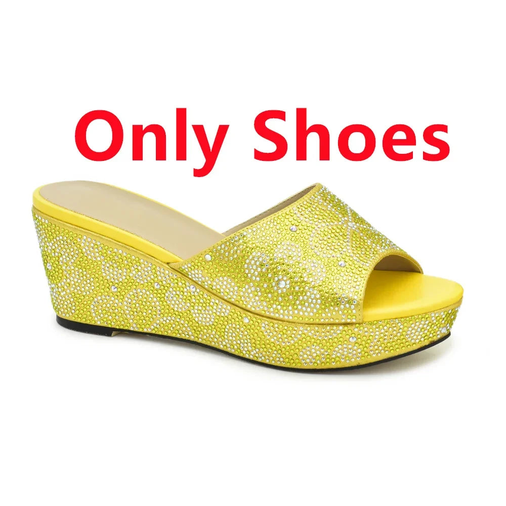 Maxy New Arrival High Quality Women Shoes and Bags To Match Set Italy Shoes and Matching Purse for Women Party Summer Shoes Big Size