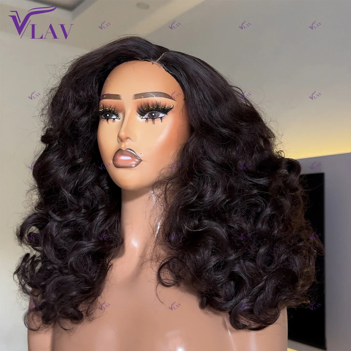 Maxy 400 Density Glueless Wigs Human Hair Bouncy Curly 13x6 HD Lace Frontal Wig 13×4/360 HD Lace Transparent Frontal Wigs Wear And Go