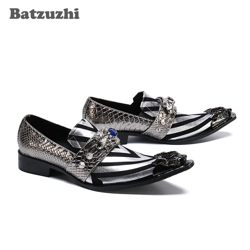 Visco Batzuzhi Formal Oxford Shoes Men Italian Type Men Dress Shoes Pointed Toe Leather Party Wedding Men Shoes Chaussures Hommeses