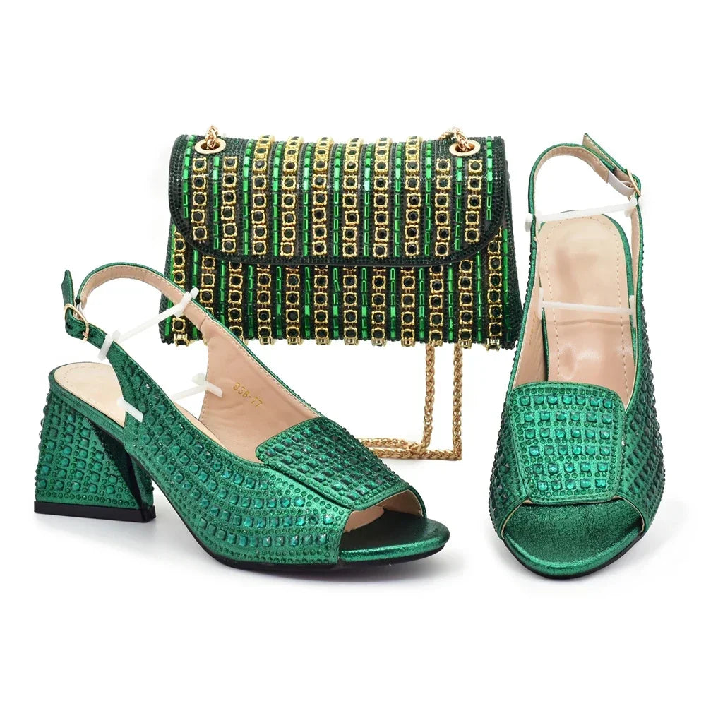 Maxy New Arrival Italian Shoe and Bag Set for Party in Women Bag and Shoes Sets for Women 2024 Luxury Wedding Shoes Woman Bride