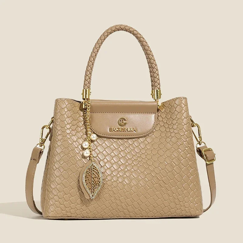 Maxy Genuine Soft PU Leather Handbags for Women Vintage Shoulder Tote Bag Luxury Designer Ladies Large Capacity Purse Bags Sac A Main