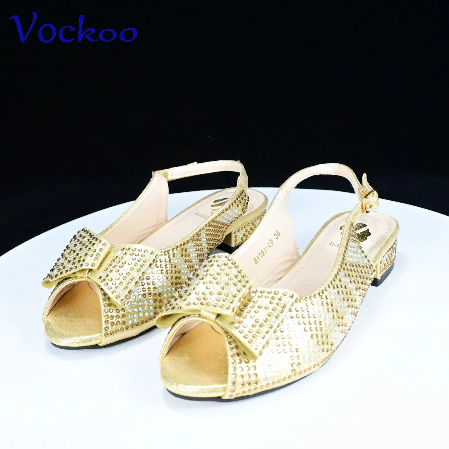 Babs High Quality 2024 Spring Summer New Design in Gold Color Casual Style Italian Women Shoes and Bag Set for Wedding Party