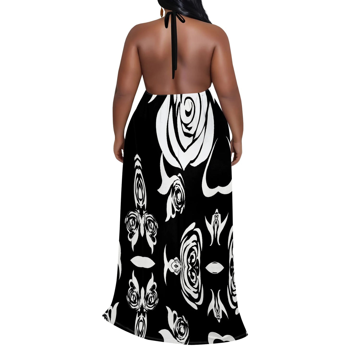 Maxy Halter Neck Floral Print Women's Dress New Arrival Casual Summer Dress XL-6XL