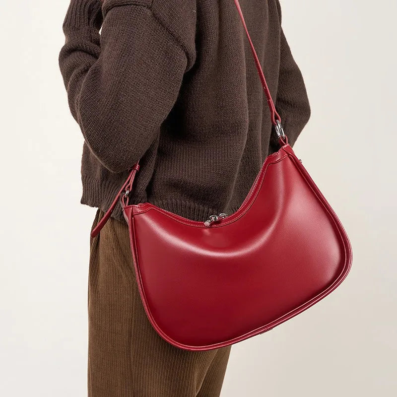 Maxy Zency Premium Genuine Leather Women's Handbag Luxury Hobo Bag Large Capacity Fashion Shoulder Bolsa for Wife Lover Girl Gift Sac