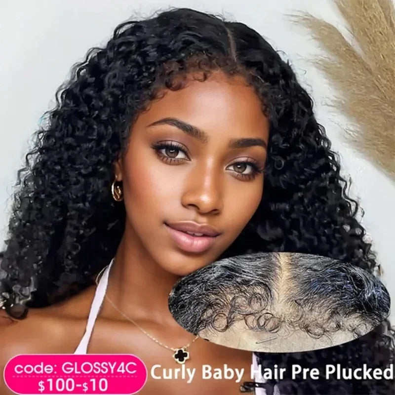 Maxy 250 Density Afro Kinky Curly Wig 13x6 Had Frontal 100% Human Hair 4c Edges 13x4 Deep Wave Lace Front Cheap Wigs For Women on sale