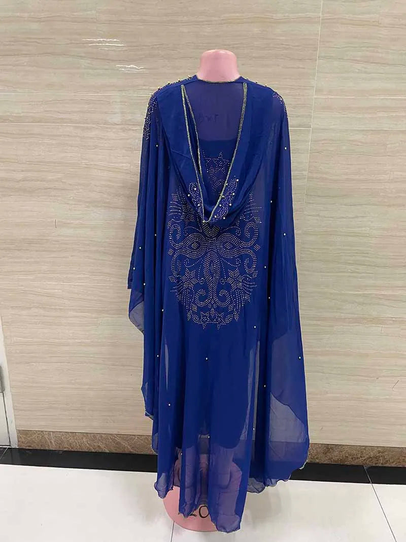 Amay Fashion African Sequined Dress Women Elegant Traditional Gown Gown Ladies Wedding Dress Women's Party Dress Muslim Dress