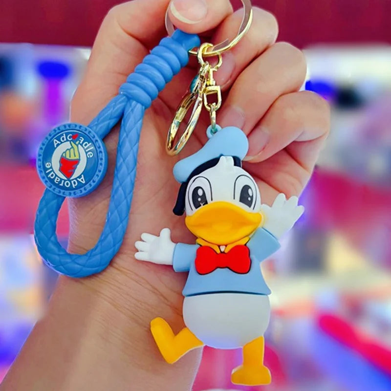 Maxy Anime Disney Figure Villain Maleficent The Evil Queen Cruella Silicone Keychain Bag Key Ring Pendant Children Toy Birthday Gifts