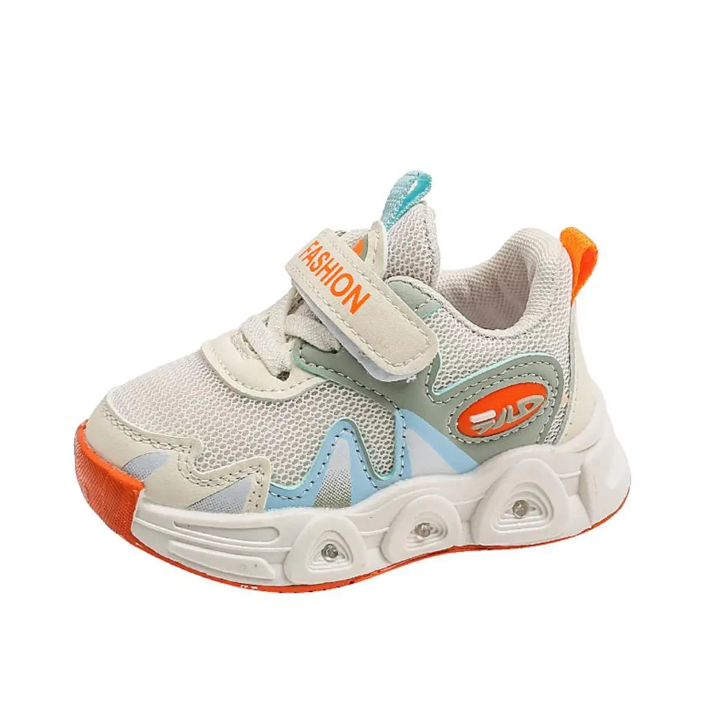 Babs 2024 New Style Children Baby Shoes Boys Girls Mesh Breathable Lightweight Casual Sneakers Toddler Kids Led Light Running Shoe